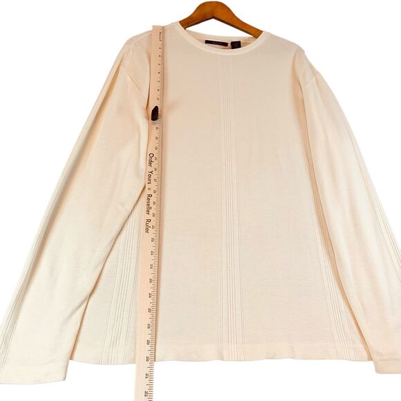 Claiborne Weave Light Knit Sweater Mens Size XL Ivory Rayon Blend - Picture 4 of 4